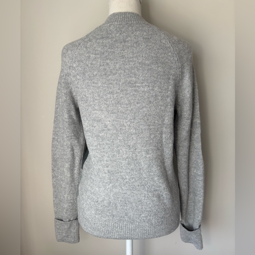 Denver Hayes Striped Ribbed Crewneck Sweater Grey Green XS - Picture 3 of 9